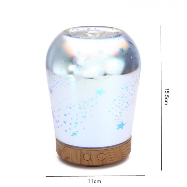 Humidifier 3D-04 Glass Spherical Shape Star Style Oil Diffuser 100ML