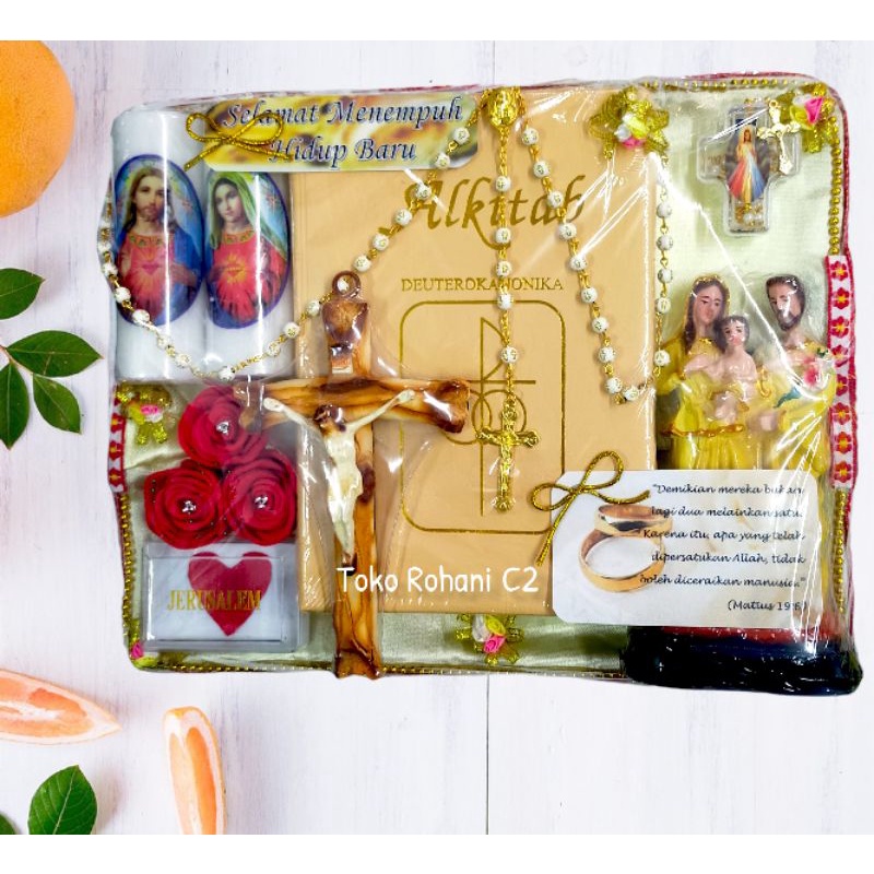Paket Pernikahan Katolik - Hantaran Pernikahan Katolik - Seserahan Pernikahan Katolik - Alkitab Wedd