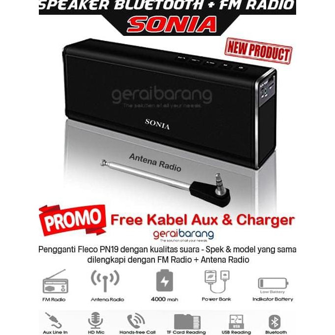 Fleco PN 19 Speaker Bluetooth Super Bass