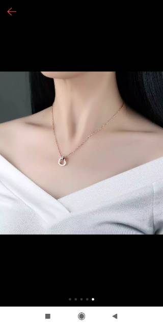 Kalung titanium asli anti alergi dan anti karat selamanya uk  uk45cm KT-38