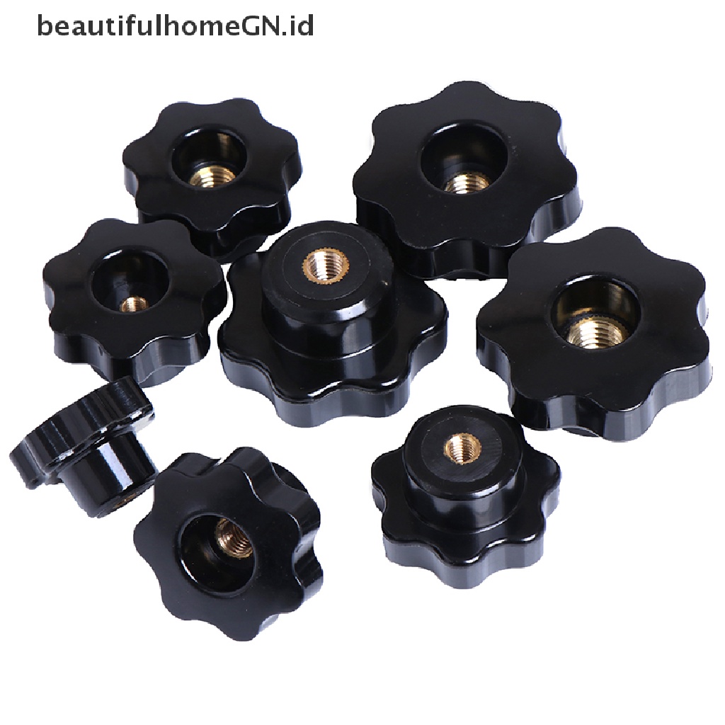 Kepala Clamping Nuts Knob M5 M6 M8 M10 M12 Female Thread Seven Star