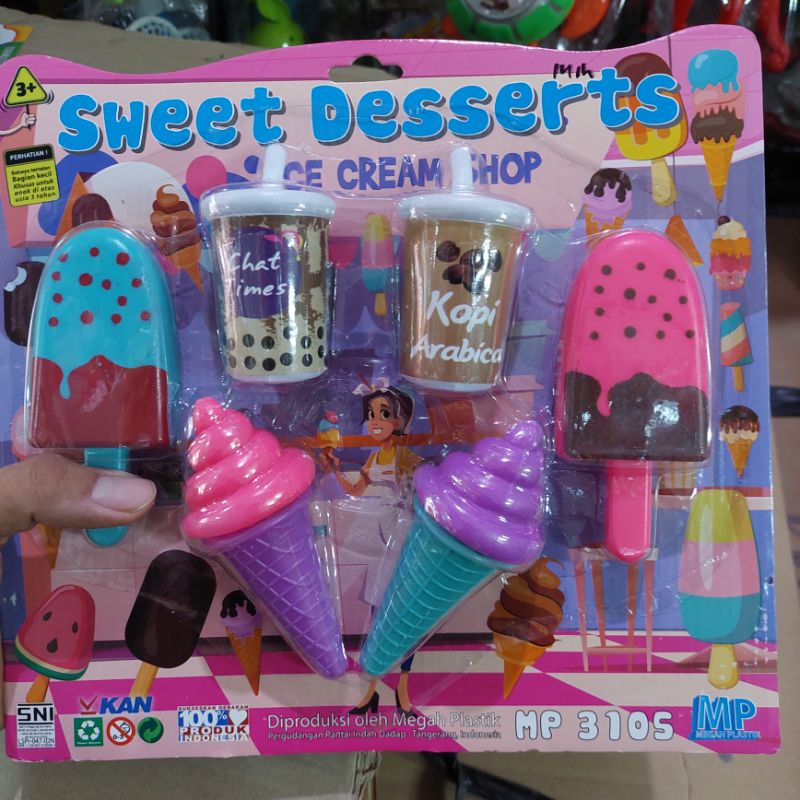 mainan es cream es krim boba sweet dessert pink isi 6