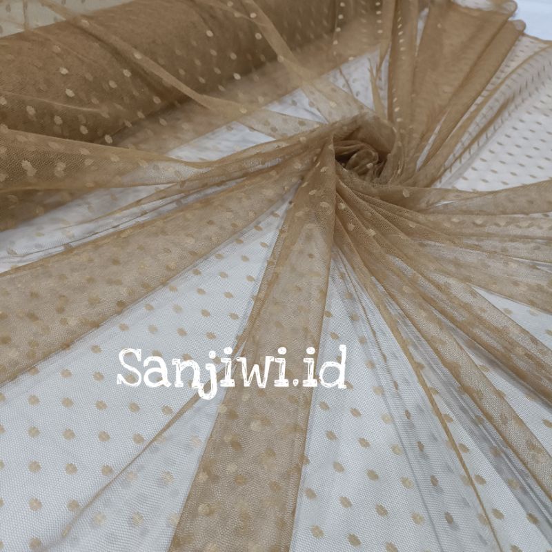 Kain Tile Polkadot/Kain Tille Dot/Soft Tulle-Mocca