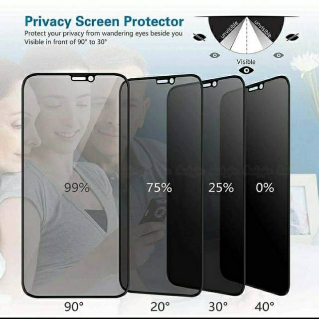 9H Glare Anti Spy Privacy Full Cover iPhone X XR XS 11 Pro Max 7 8 6 6S Plus Glass Screen Protector