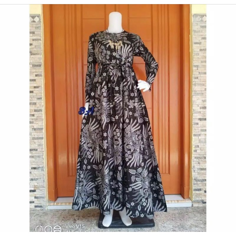 GAMIS BATIK MANGGAR,SEKAR,CANTIK, KUBIS,KUPU,PADI,DAUN/COD-Manggar abu