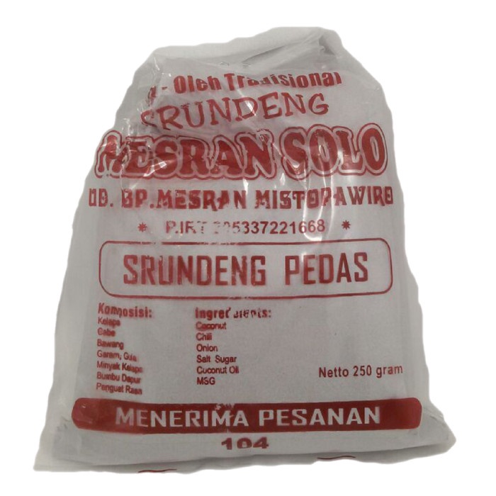 

Da202X6 Mesran Serundeng Pedas 250Gr Xa20X1