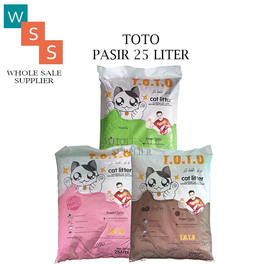 PASIR KUCING WANGI TOTO 20KG ( PENGIRIMAN KHUSUS GOSEND &amp; GRAB )