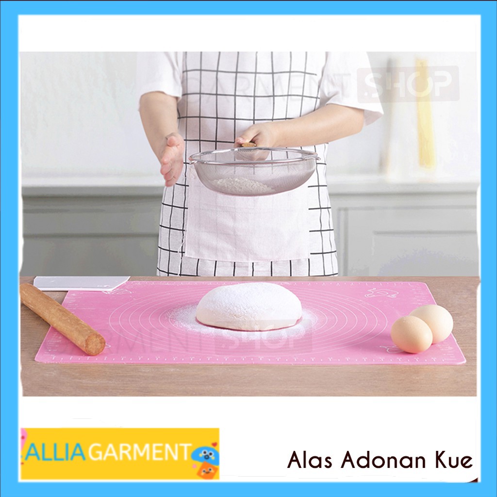 Alas Adonan Kue Silicone Baking Pastry Silikon Mat Anti Lengket Besar Kecil Bagus Premium