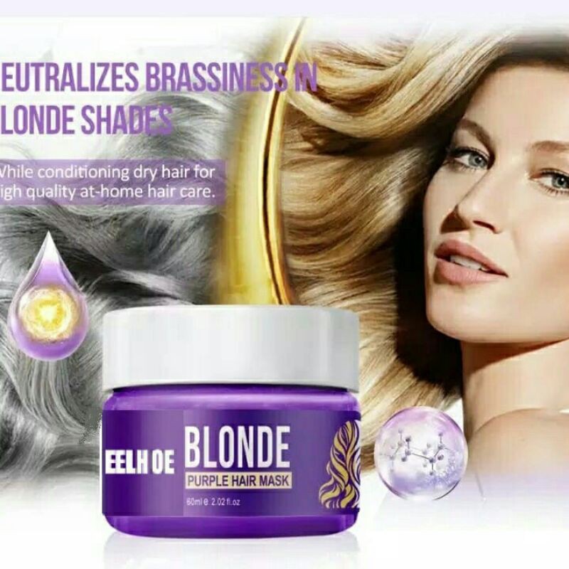 Store Blonde Purple Hair Mask  60Gr Masker Cat Rambut Warna Ungu Purple Hair Mask Ash Browncod