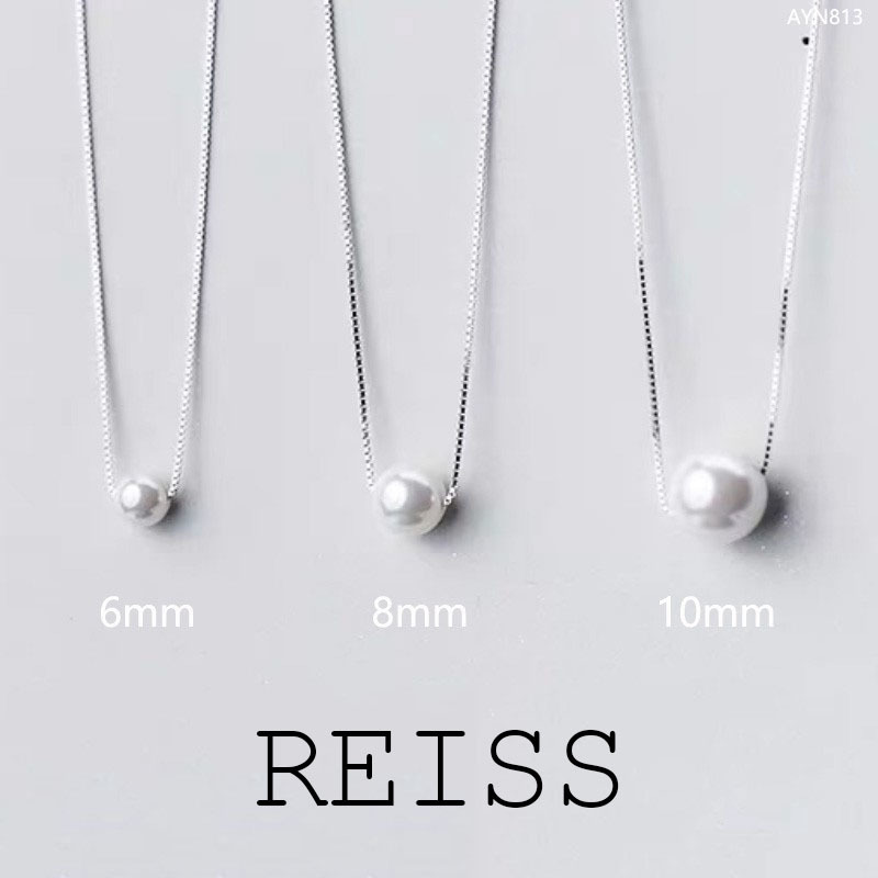 Tersedia 100% Sterling Silver S925 Kalung Shell Pearl 6mm / 8mm / 10mm Korea Fashion Jewelry Hadiah Bebas Alergi Dalam bentuk Penembakan 09