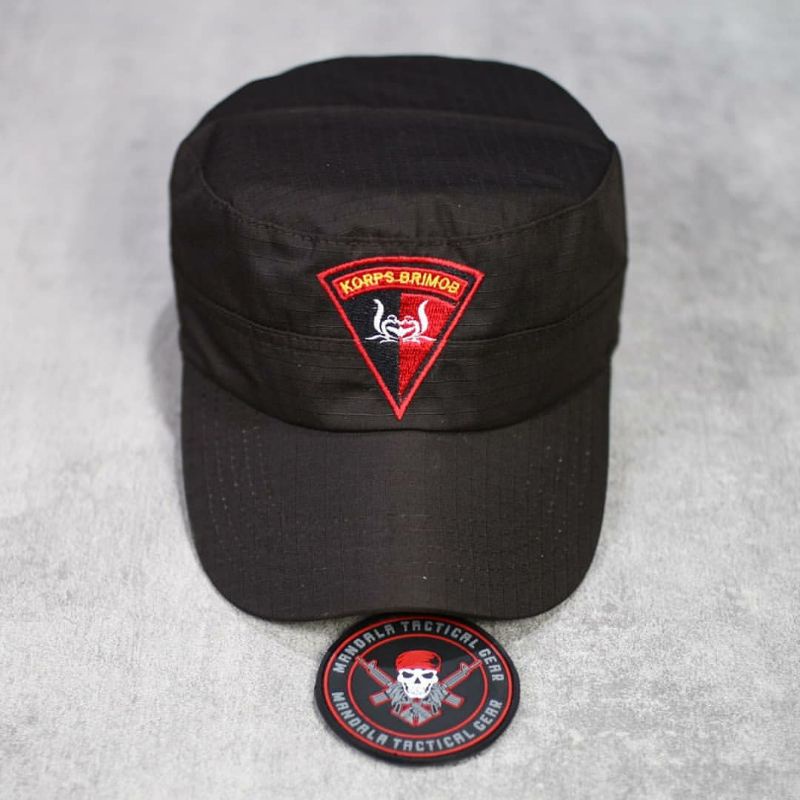 Topi Komando Logo Brimob Premium