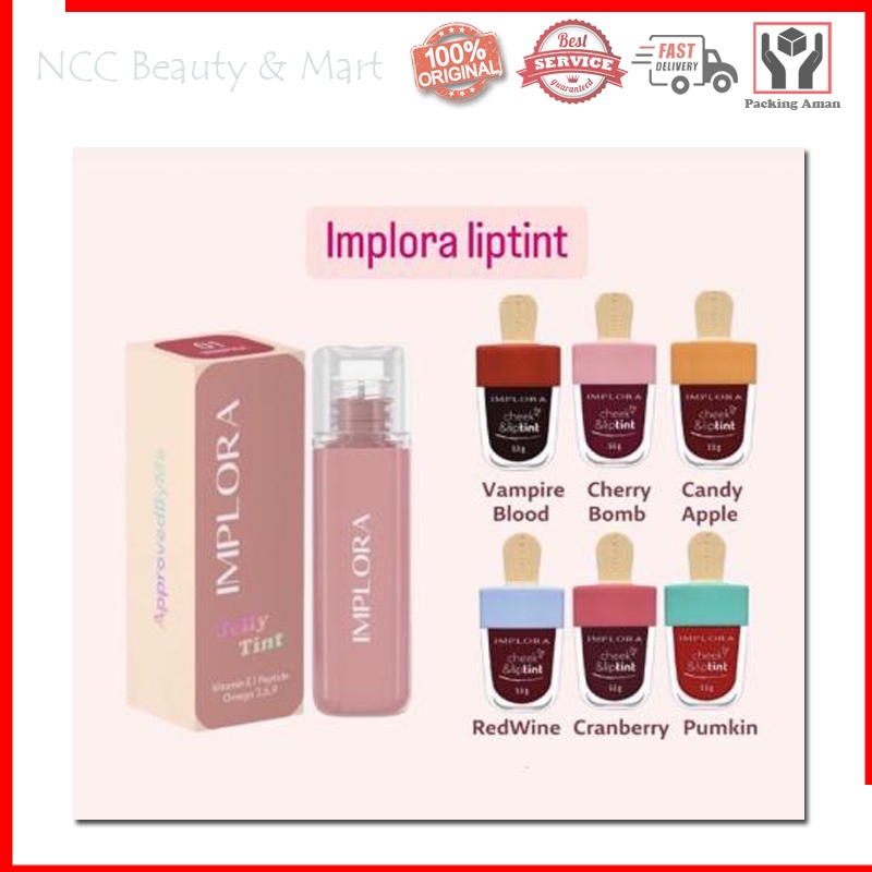 * NCC * Implora Liptint Cheek Lipstik Cair Lip Jelly Tint