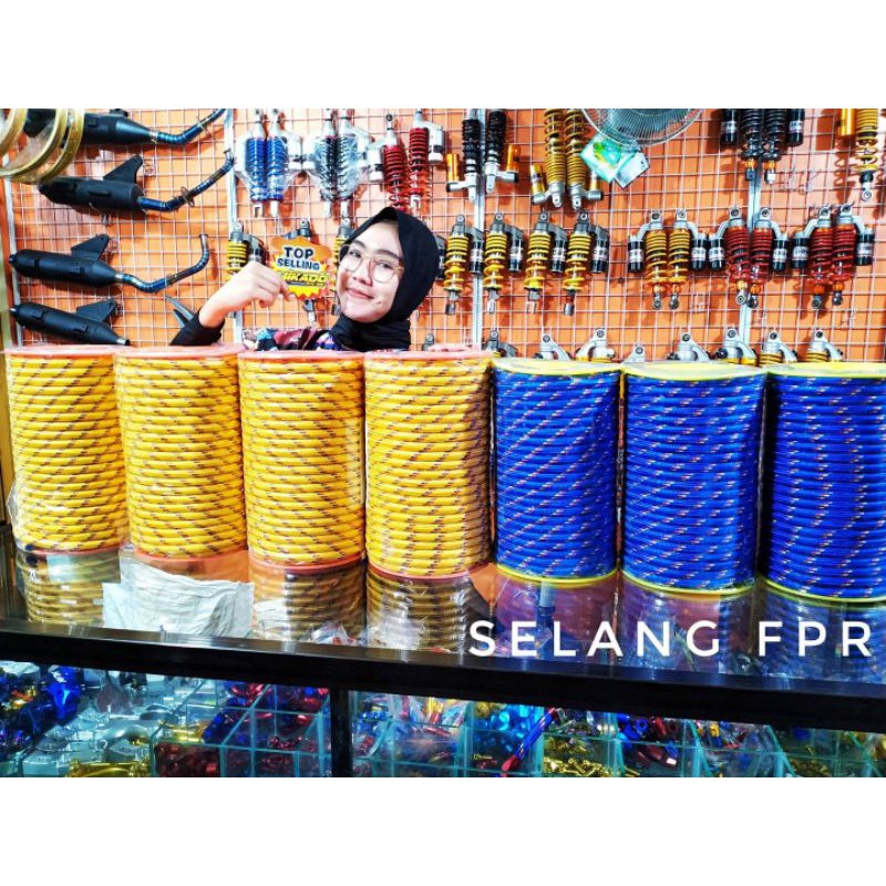selang fpr serat kuning dan biru 1 meter