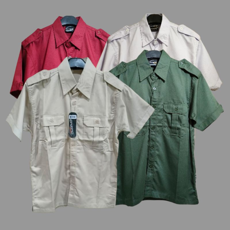 KEMEJA PDL ENZINO PRIA LENGAN PENDEK , PAKAIAN KERJA , KEMEJA LENGAN PENDEK , ATASAN PRIA ,JAKET , B
