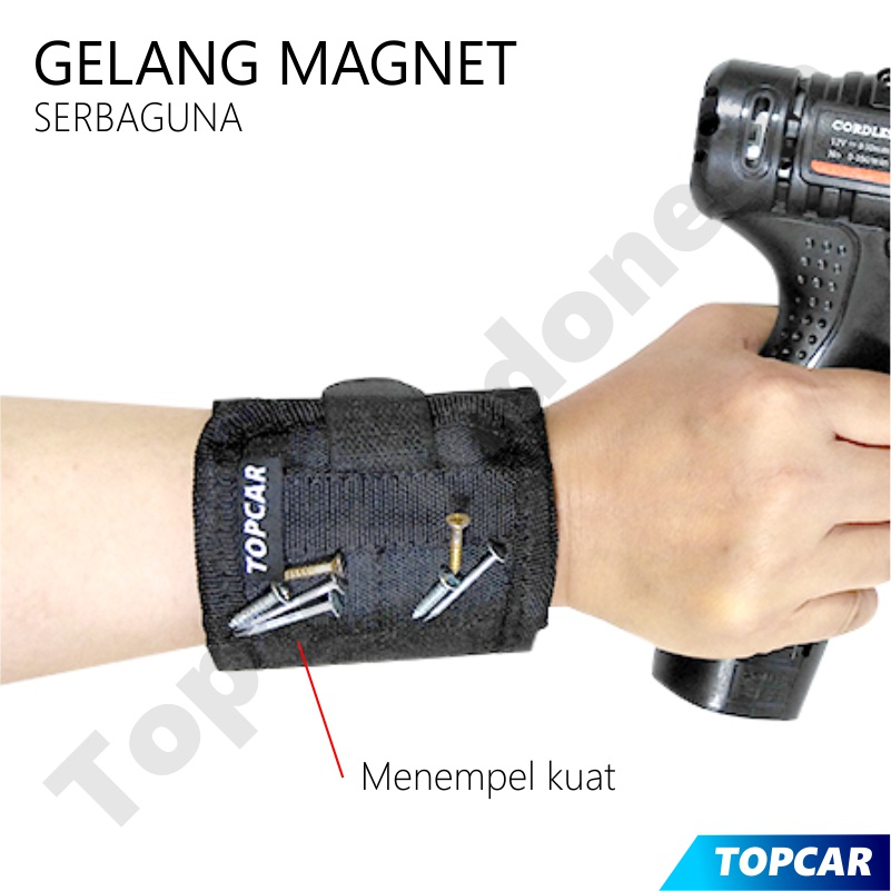 TOPCAR Gelang Magnet Perkakas Tools Pertukangan Alat Listrik PLN Palu Obeng