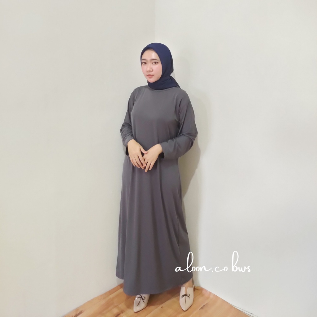 Inner Dress sleeveless Lengan Panjang Bahan Jersey Premium - Iner Manset Gamis Polos Lengan Panjang