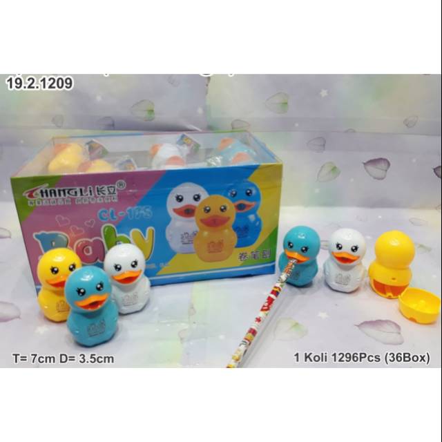 

Rautan serutan sharpener orotan pensil murah bentuk bebek