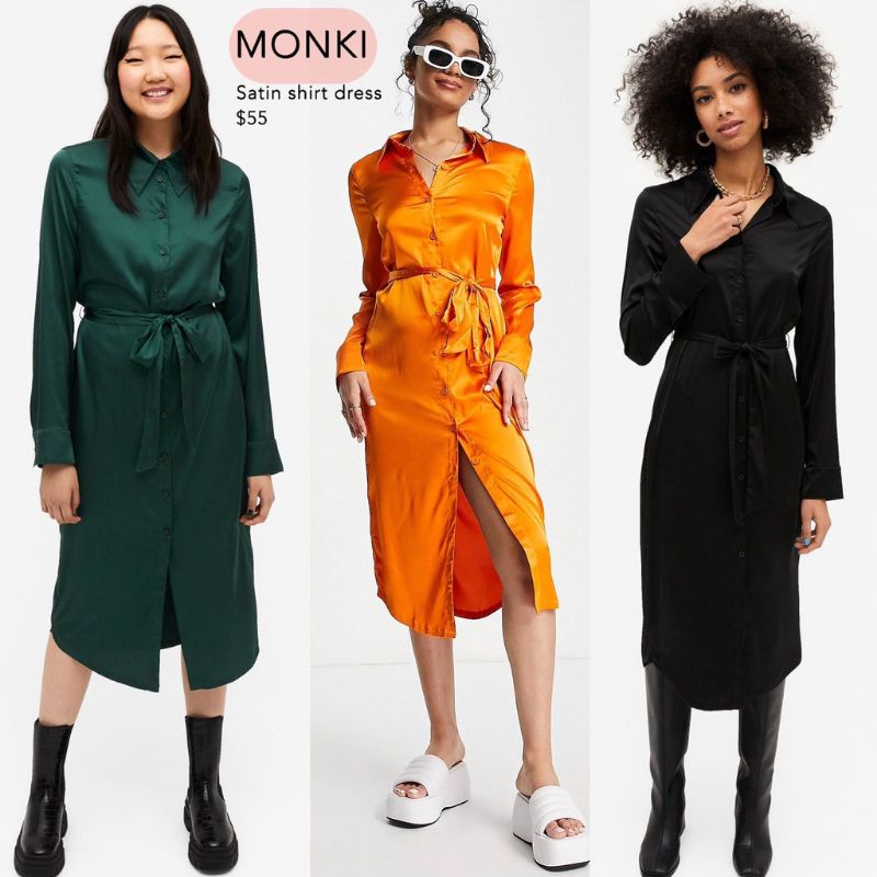 Mnk Satin dress ( D 172 )