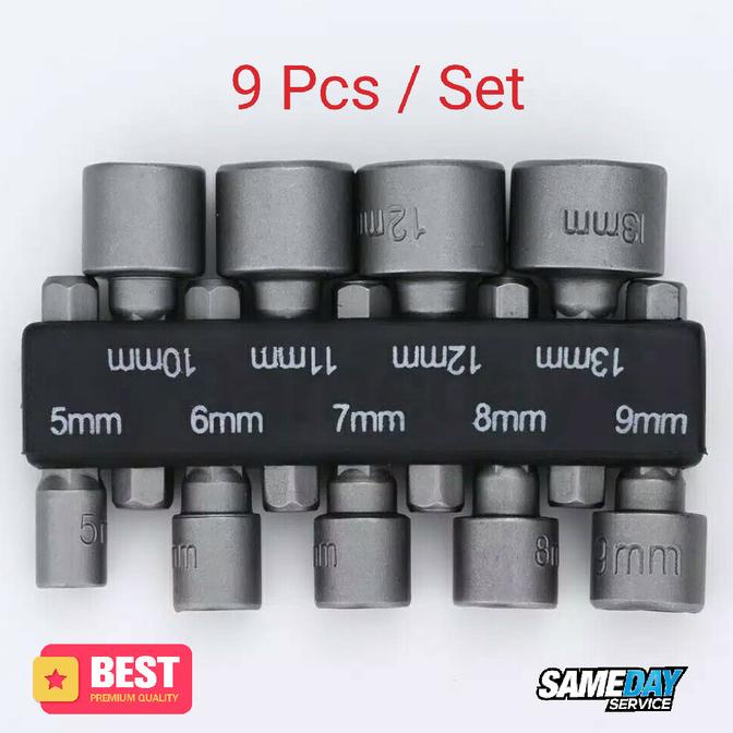 Kunci Sok Mata Bor Hex Nut Driver Set Kunci Sok Socket Magnetic