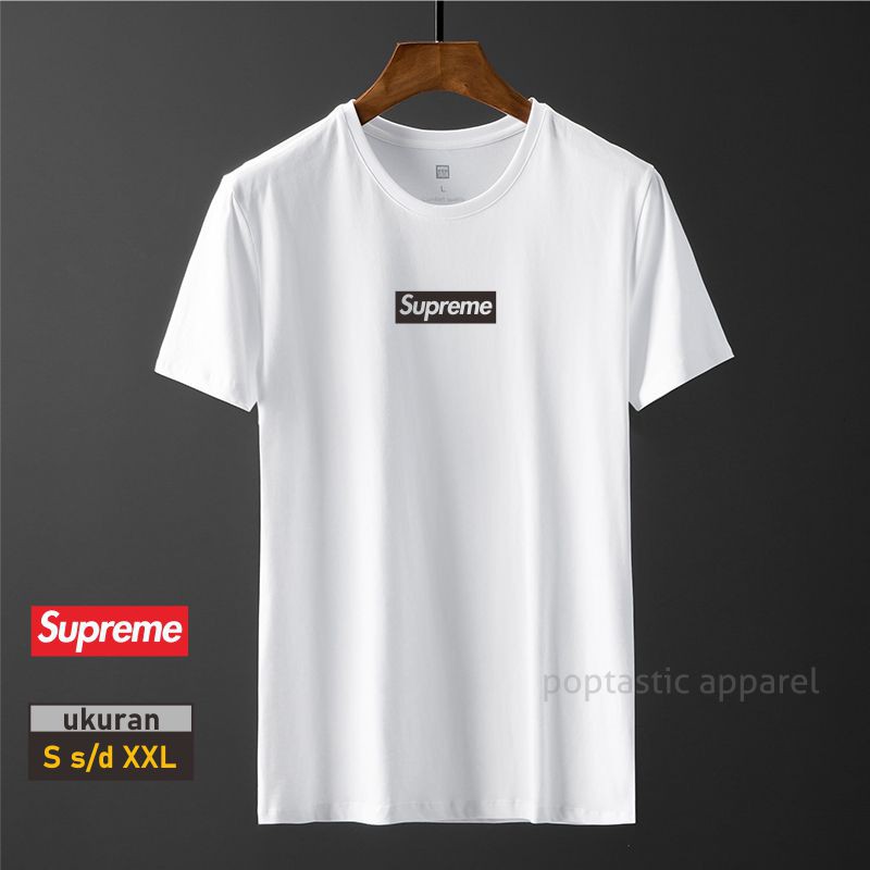 SUPREEMEE- Kaos Distro Pria Wanita Katun Combad 30S Premium/ LEMBUT / ADEM