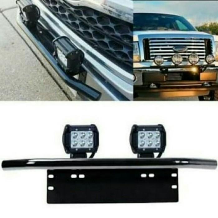 Breket Bracket Dudukan Plat Nomor Lampu Tembak Mobil