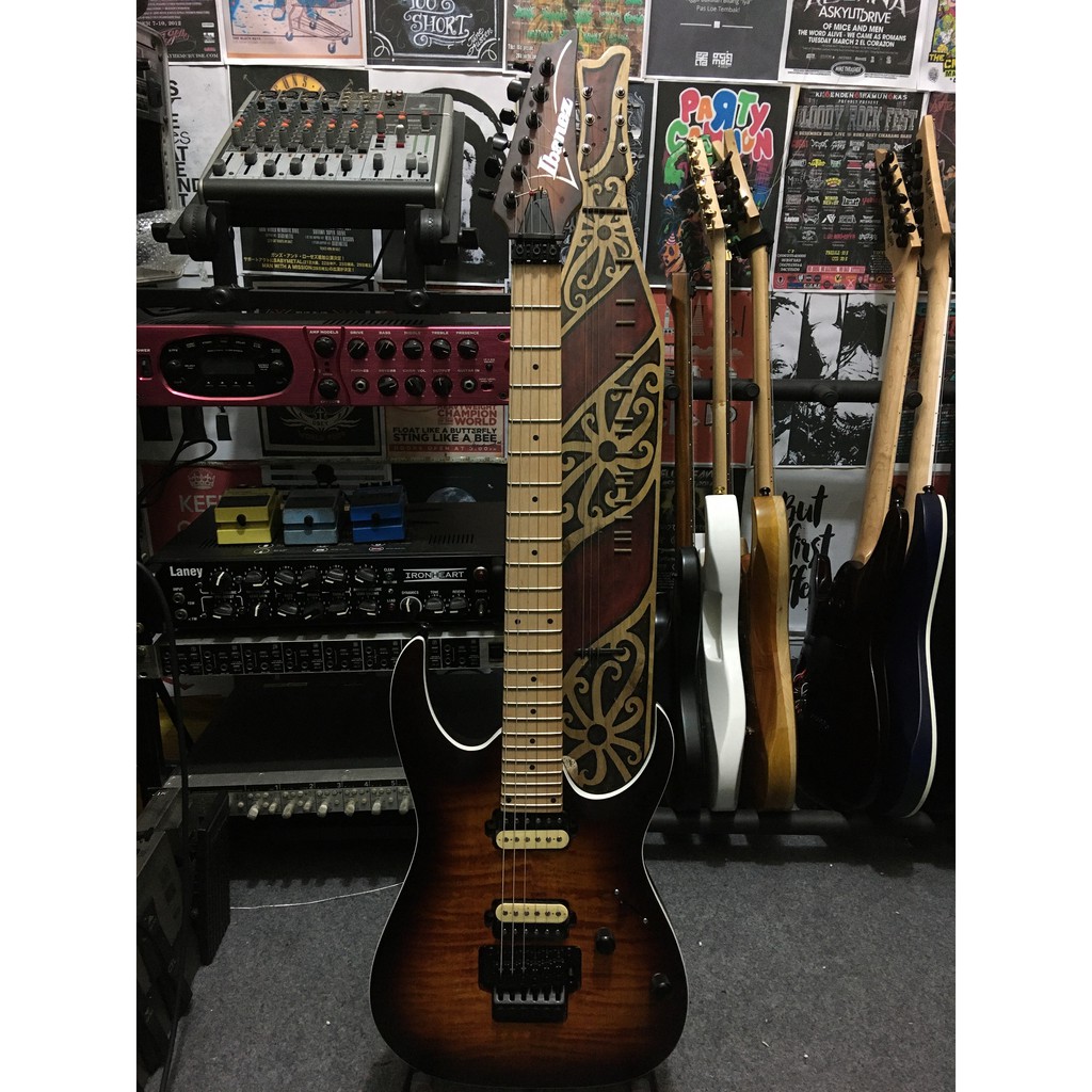 Gitar Elektrik Ibanez RGAR42MFMT Dragon Eyes Burst Flat - ORIGINAL CUSTOM