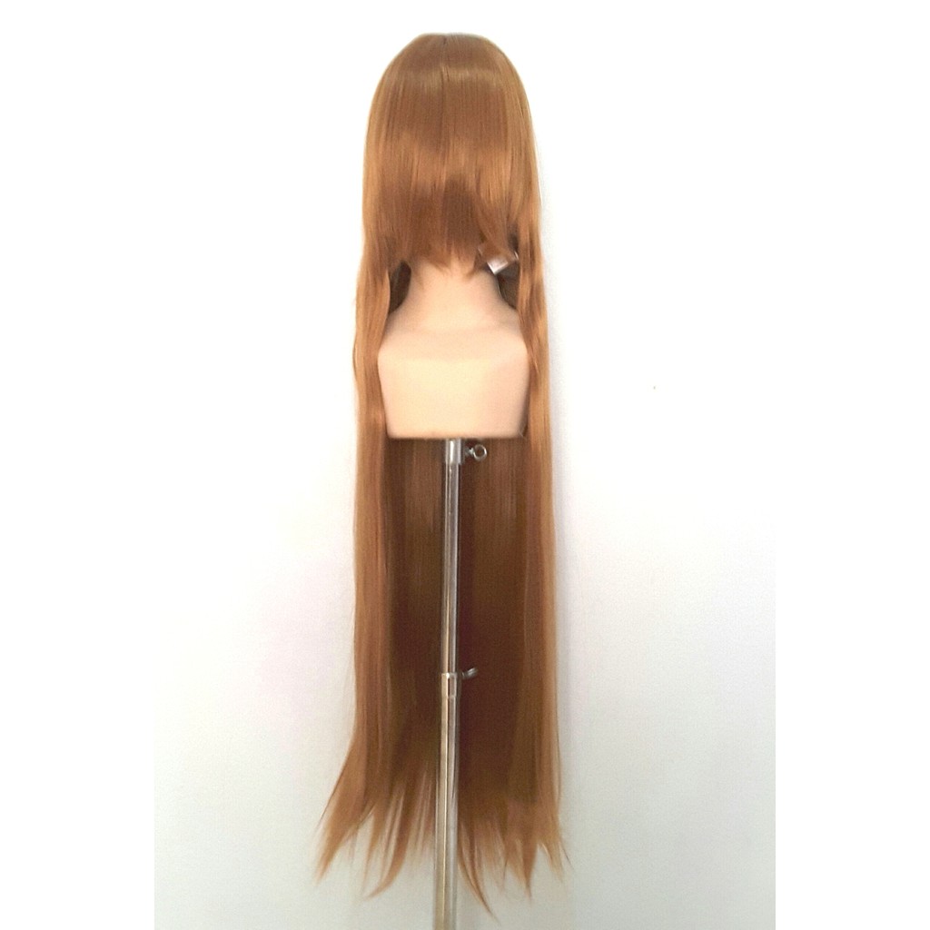 Costume Halloween Kostum Pesta WIG RSW BASE 100CM LURUS BROWN