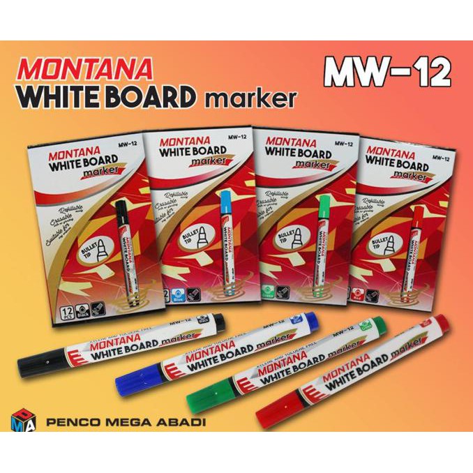 

Diskon 1 psc spidol whiteboard hitam montana bisa refill Promo Awal tahun