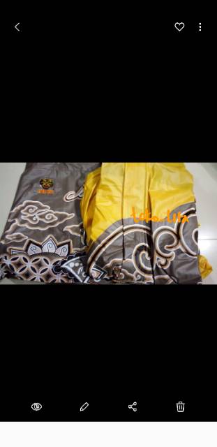 Jas Hujan Wanita Pria Dewasa Jaket Celana Stelan Motif Batik Indonesia Merk Tiger Head ( Baju + Celana )