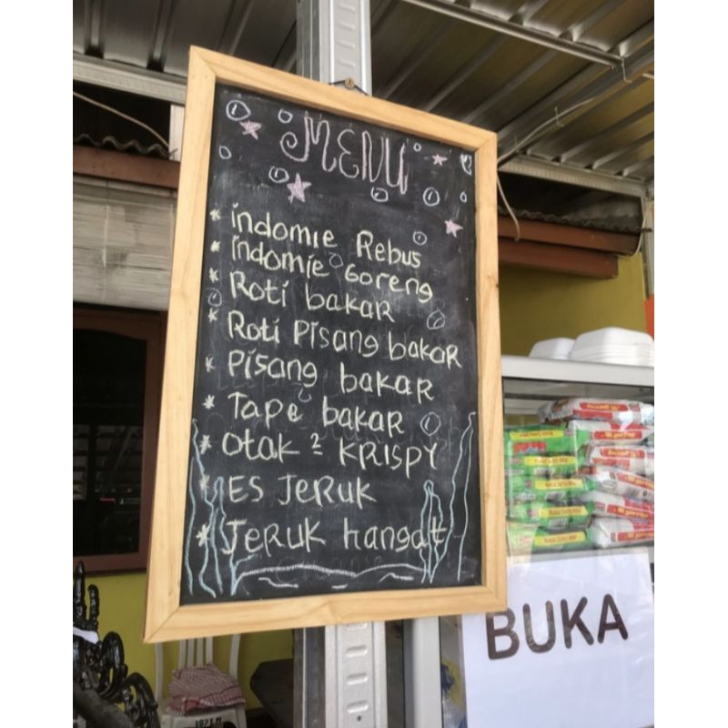 Papan tulis kapur 60x80 papan tulis hitam chalkboard bukan whiteboard papan tulis menu