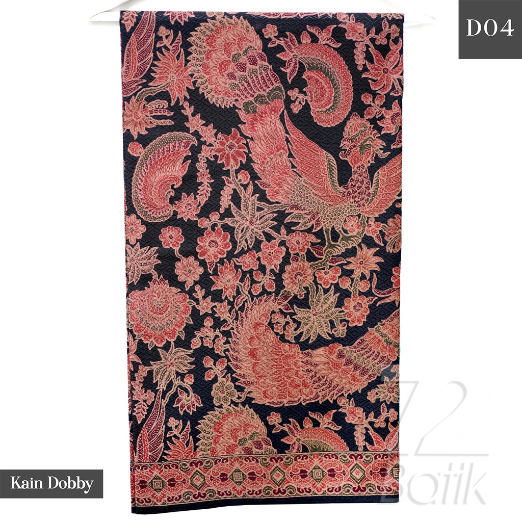 KAIN BATIK PREMIUM Bahan Dobby Motif Merak Sari Warna Merah Maroon 724741 Cap 72 Jarik Jarit Samping Kebat Panjang Batik Dobby Modern Premium Bahan Seragam Batik Pernikahan Kantor Keluarga Murah Kamen Jadi Batik Bali Lembaran