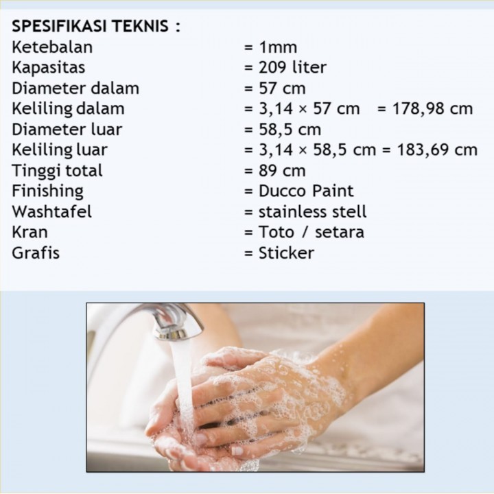 Wastafel Unik Kekinian Desain Modern dari Tong Drum - B