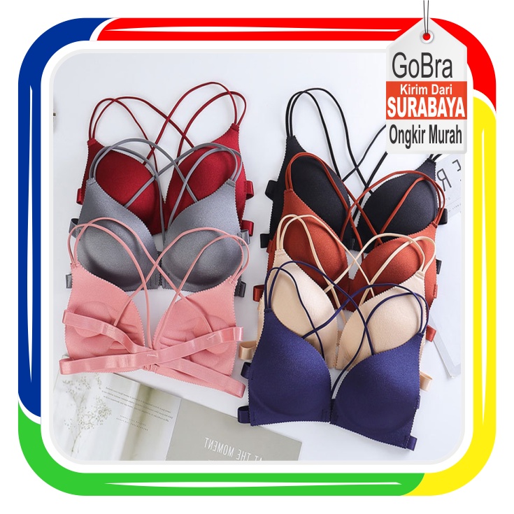 Gobra ♕ PW013 Bra Sport Wanita Gym Olahraga Yoga BH Fashion Korean Girl Sexy Import Murah COD