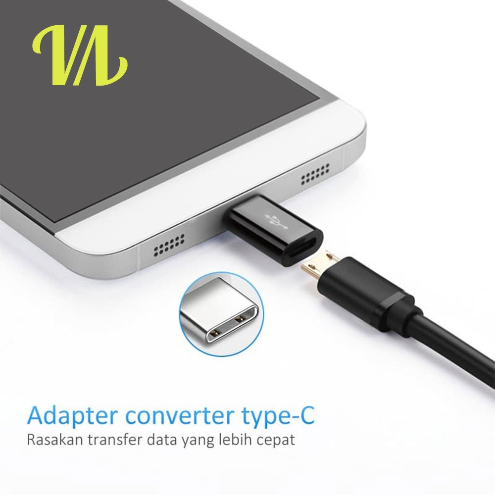 Adapter Converter Micro USB Female to Type C Male Konektor