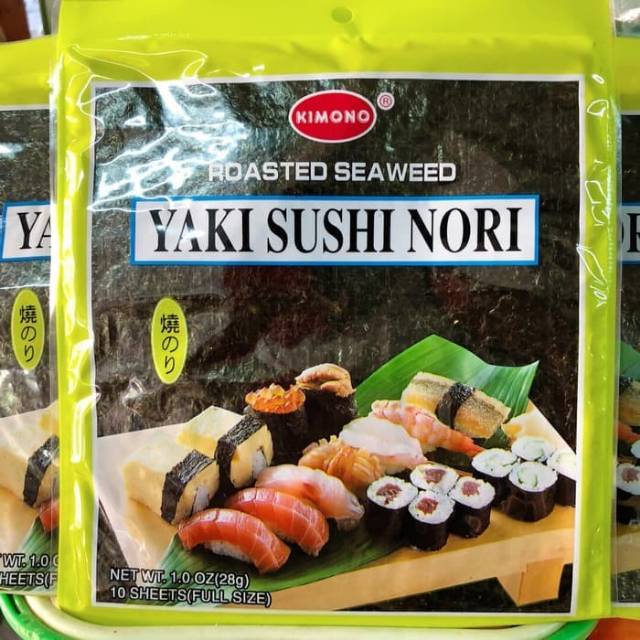 

Kimono Yaki Sushi Nori Roasted Seaweed Rumput Laut 10 Sheets