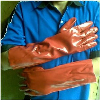 SARUNG TANGAN PVC TEBAL PANJANG 35 CM