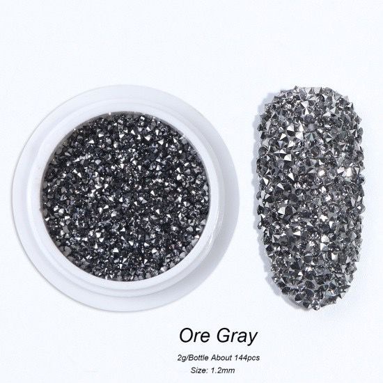 ORE ZIRCON CRYSTAL RHINESTONE ORE MICA MENGKILAP HIASAN MANIK NAILART BERLIAN NAIL ART GAYA JEPANG