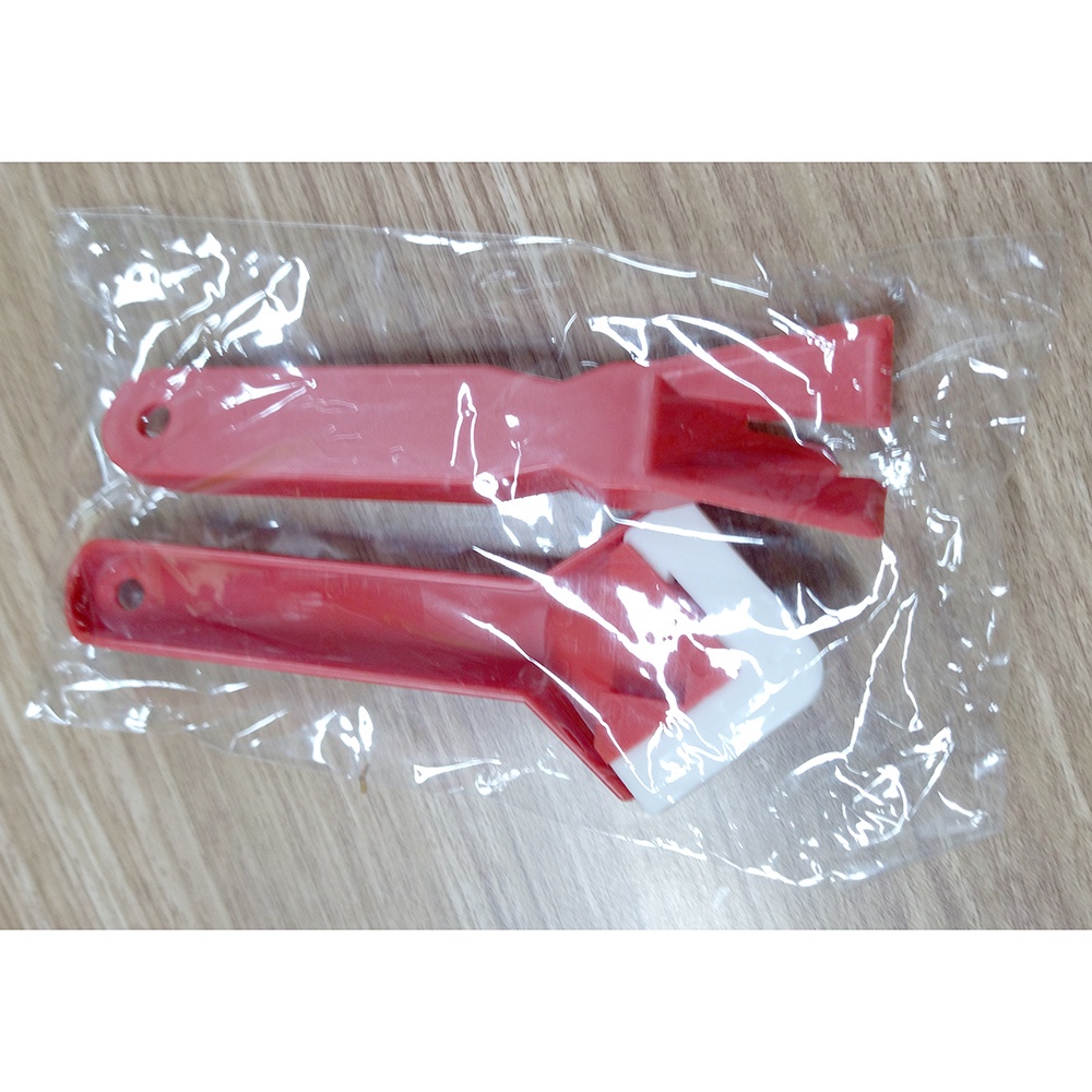 Balight 2 in 1 Alat Pembersih Perapi Lem Silikon Sealant Tool Scraper - Red