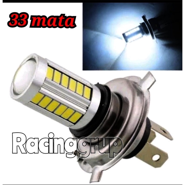 lampu bohlam depan h4 33 LED putih vixion