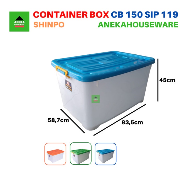 

[READY-MURAH] Box Plastik Menyimpan Serbaguna (Container Box) Shinpo Hercules CB 150 - Biru
