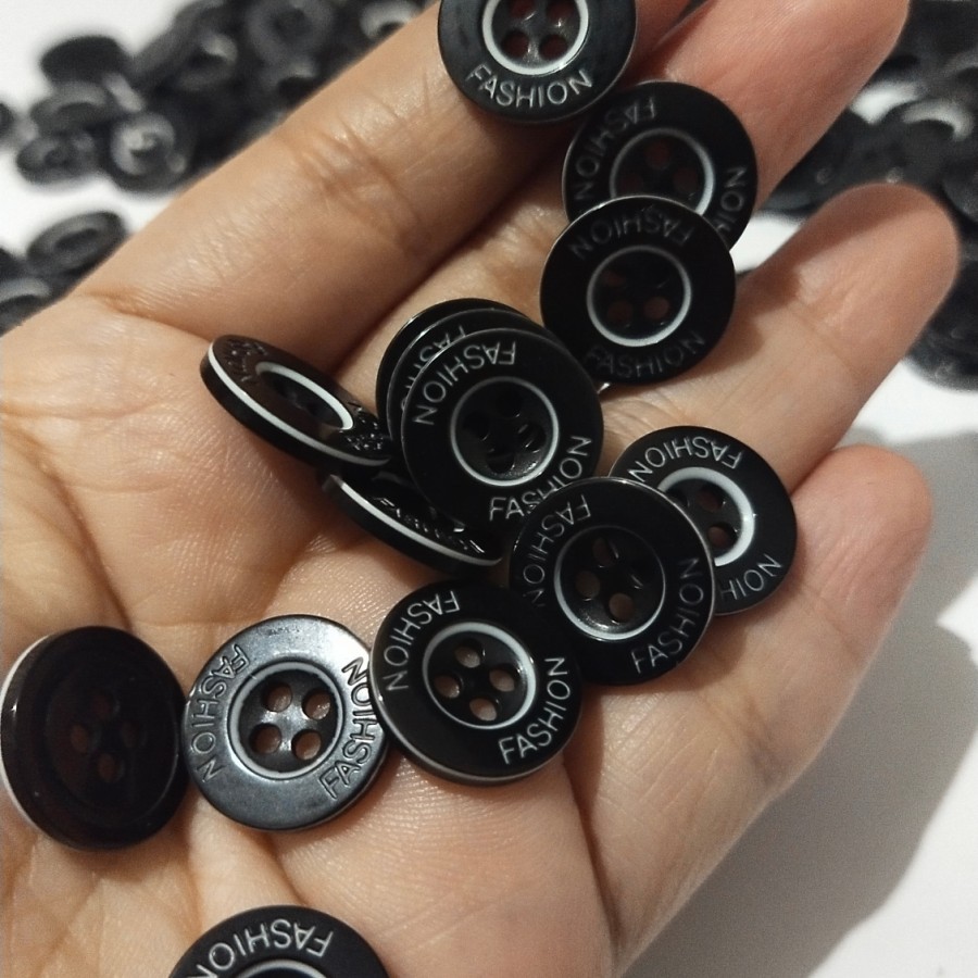 isi 12 kancing fashion - kancing kemeja 15 mm - Kancing - Kancing Model - Kancing Gepeng - Kancing