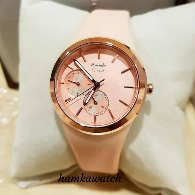 Go Shop New Jam Tangan Wanita Alexander Cristie Ac2663 Pink Peach -T<