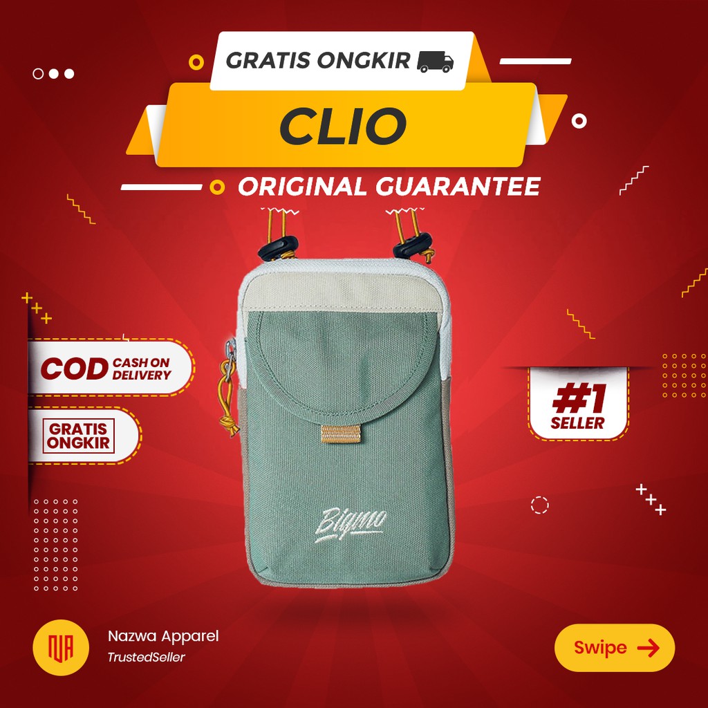 TAS SELEMPANG SLING BAG BIGMO CLIO MINTY