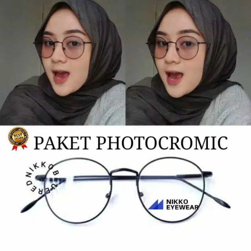 Paket Kacamata URSULA, Gratis Lensa Photocromik, Gratis Lensa Blueray,