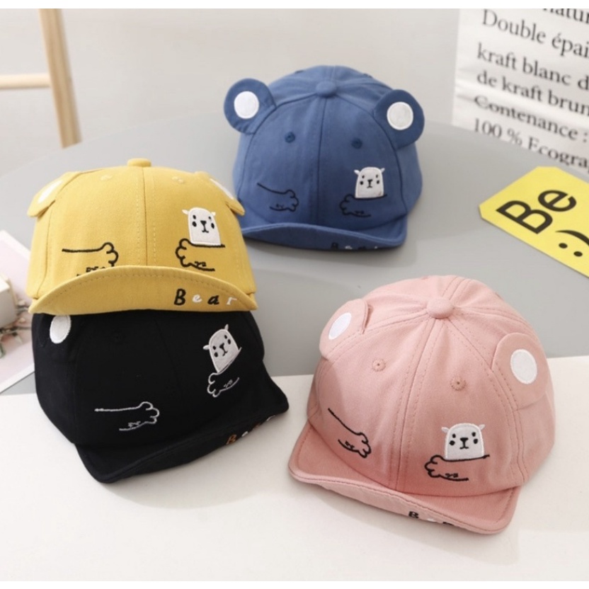 Topi Baseball Bear Hug 1-3 Tahun Topi Anak Unisex High Quality CBKS VC