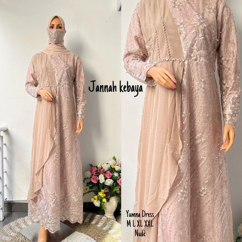 YUMNA DRESS - JANNAH KEBAYA - KEBAYA MODERN - GAMIS BROUKAT - GAMIS TULLE - DRESS