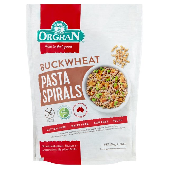 Orgran Buckwheat Spirals Pasta Gluten Free 250g