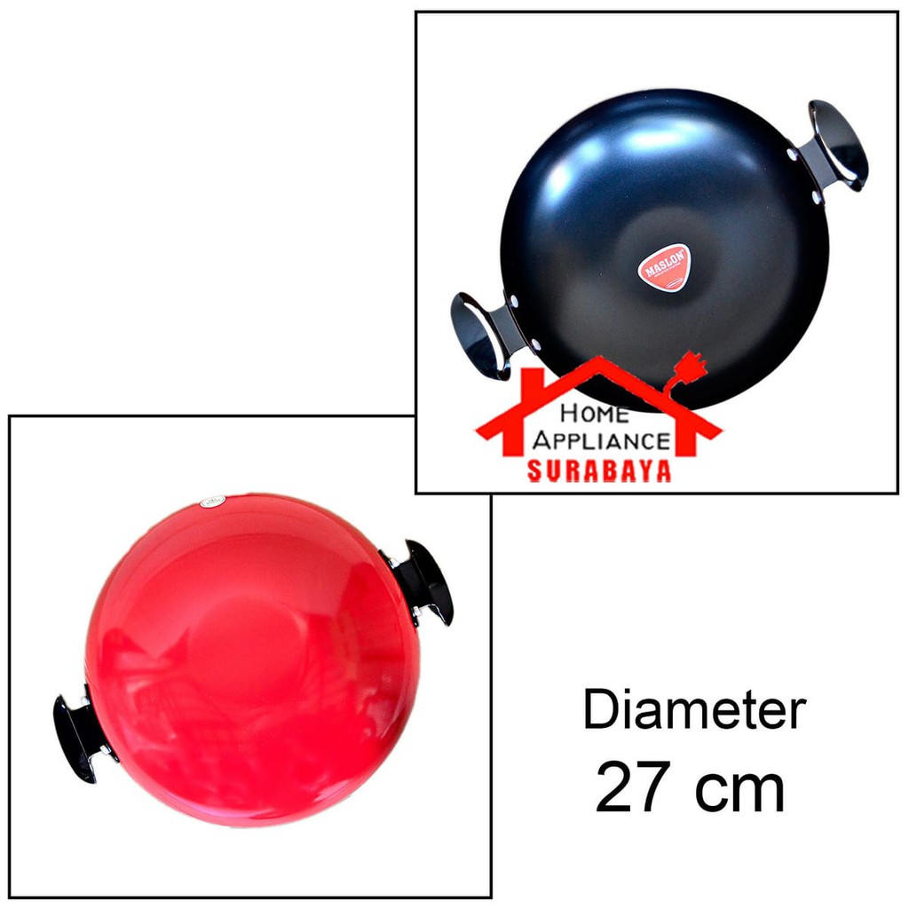 Wajan Goreng Penggorengan Maspion Maslon Jawa Wonder Wok 27 CM Anti Lengket