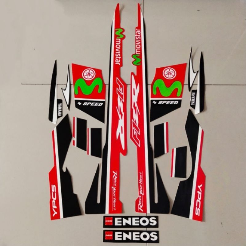 STICKER STRIPING LIS BODY YAMAHA FIZR FIZ R F1Z R MOVISTAR MERAH