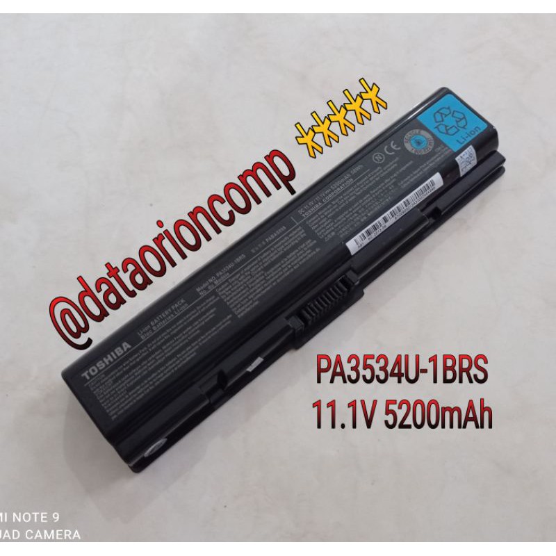 Baterai Battery Toshiba Satellite A200 A205 A300 A305 M200 L200 L300 L305 L450 L500 PA3534U